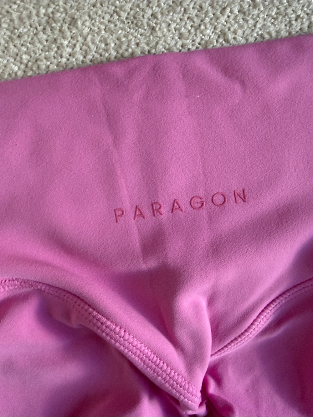 PARAGON Solid Pink High-Rise Bike Shorts - Picture 3 of 4
